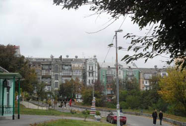 Park at the top of the steps